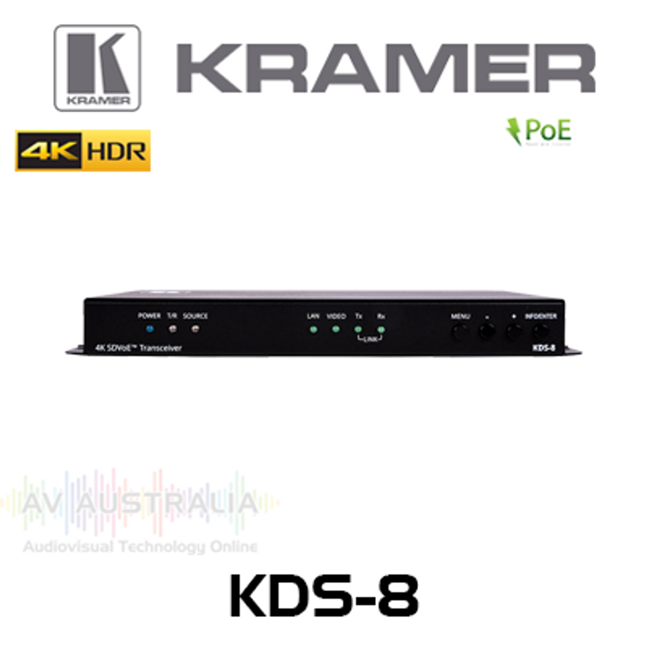 Kramer KDS-8 Zero Latency 4K HDR SDVoE Video Streaming Transceiver Over Copper