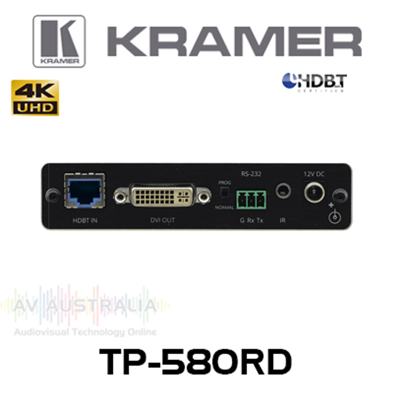 Kramer TP-580RD 4K60 DVI Over HDBaseT Receiver With RS-232 & IR (40m)