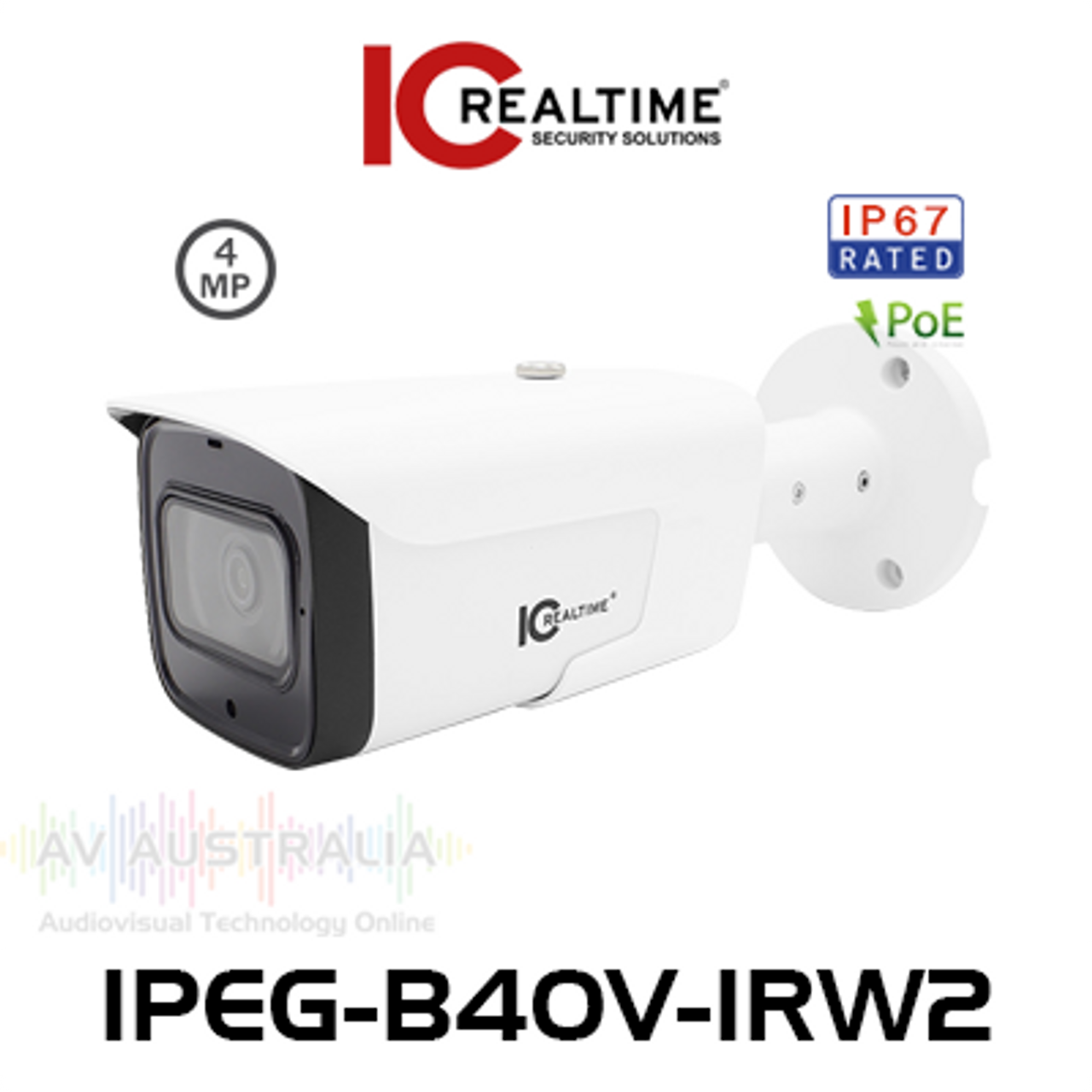 IC Realtime Edge 4MP 2.8-12mm Varifocal Outdoor PoE Bullet IP Camera