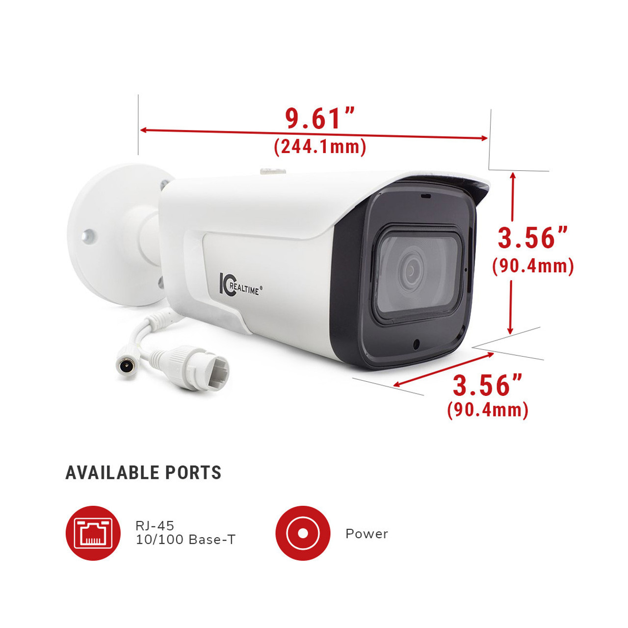 IC Realtime Edge 4MP 2.8-12mm Varifocal Outdoor PoE Bullet IP Camera