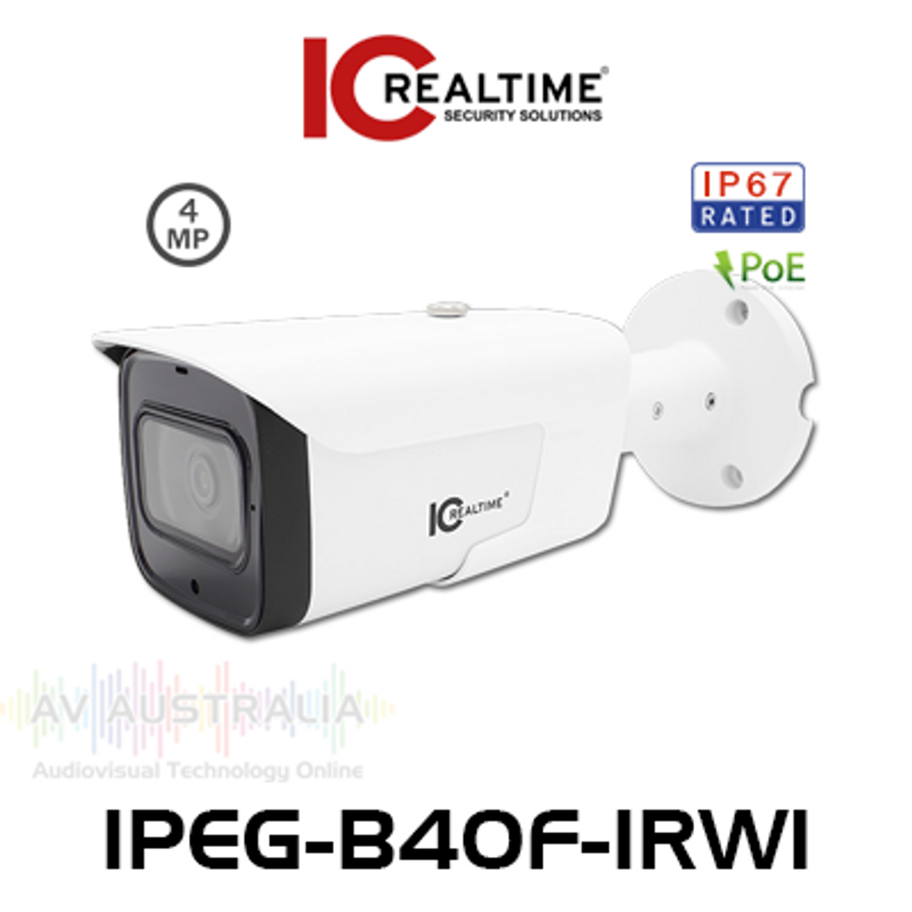 IC Realtime Edge 4MP 2.8mm Lens Outdoor PoE Bullet IP Camera