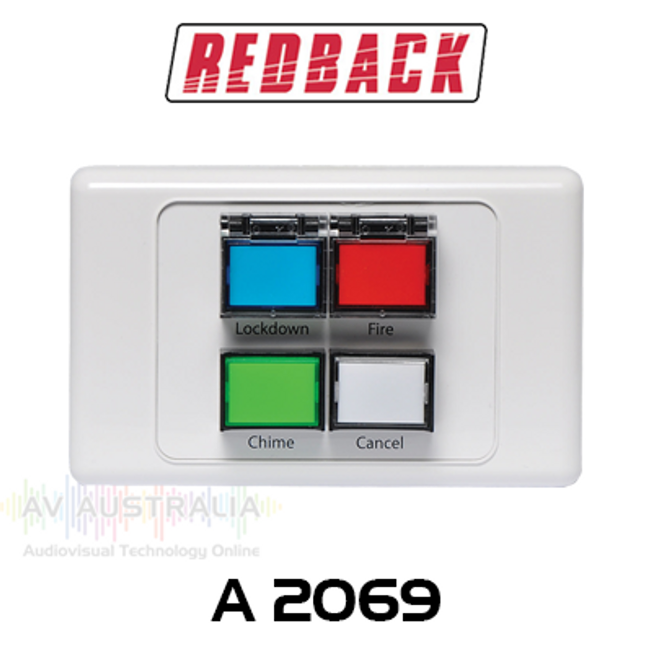 Redback Lockdown / Fire / Chime / Cancel Remote Wallplate