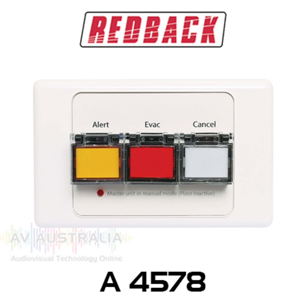 Redback Alert / Evac / Cancel Remote UTP Wallplate