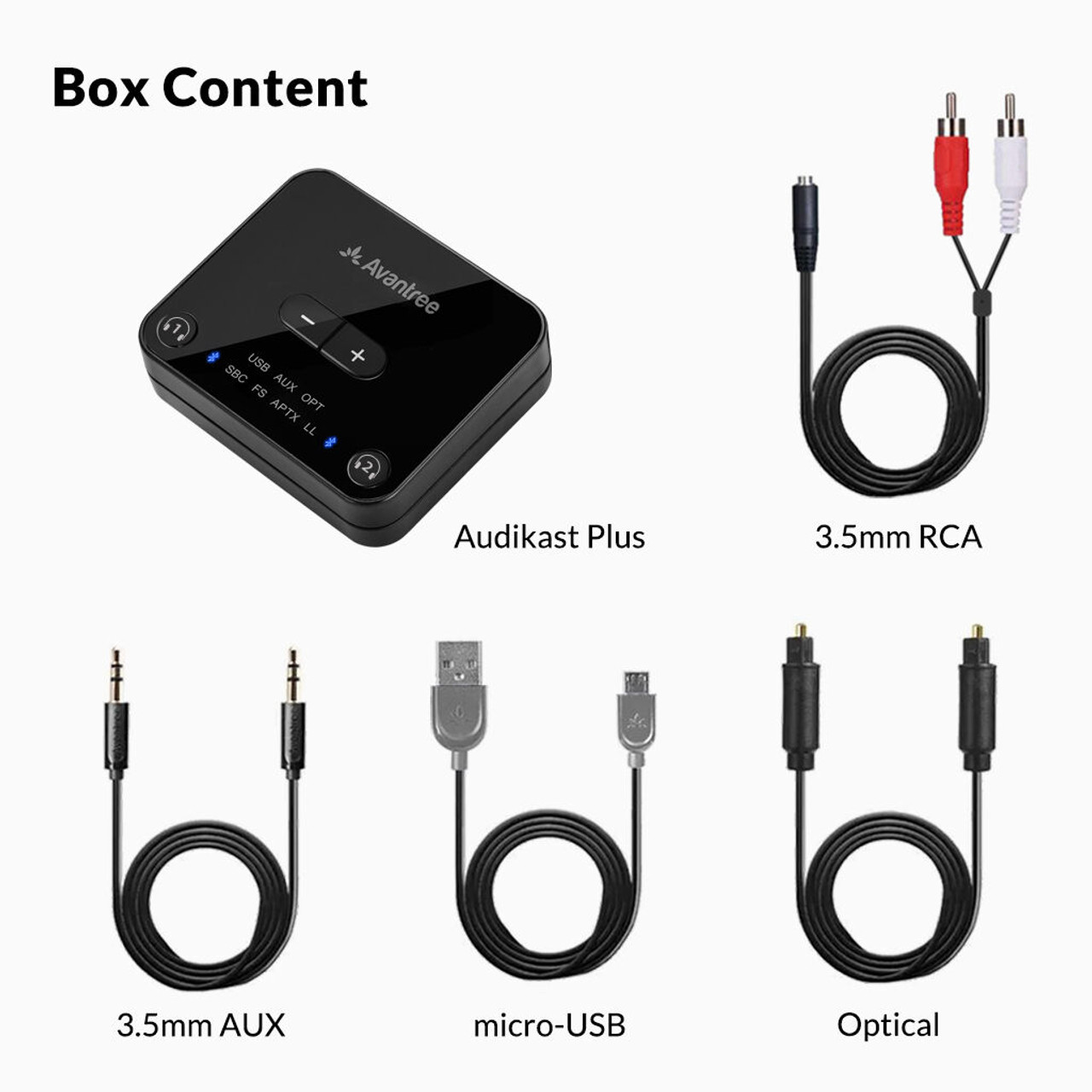 Avantree TC418P Bluetooth 5.0 aptX Dual Link Bluetooth Transmitter