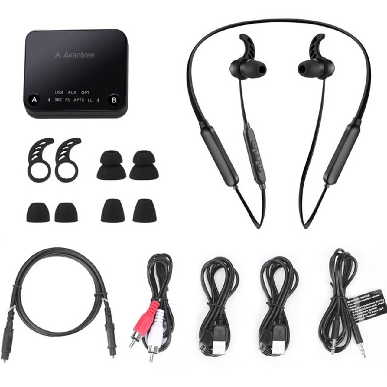 Avantree HT4186 Bluetooth In-Ear Headphone For TV With Transmitter