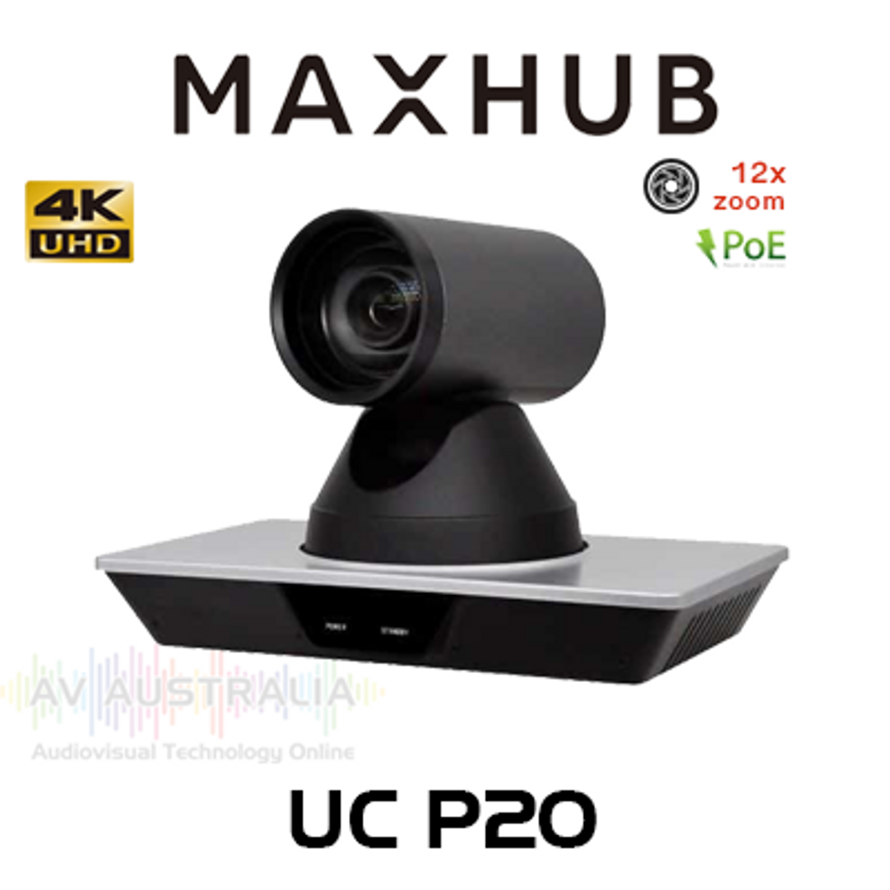 MaxHub UCP Pro 4K 60fps 12x Optical Zoom PoE PTZ Camera