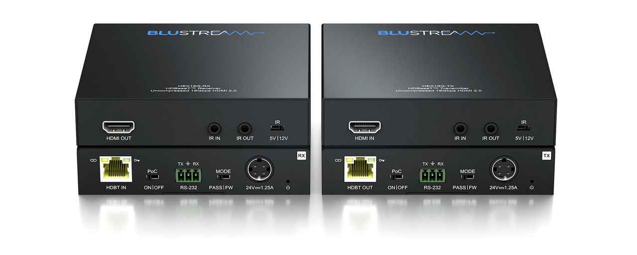 BluStream HEX18G-KIT 4K HDR 18Gbps Advanced HDBaseT PoC Extender Kit (up to 100m)