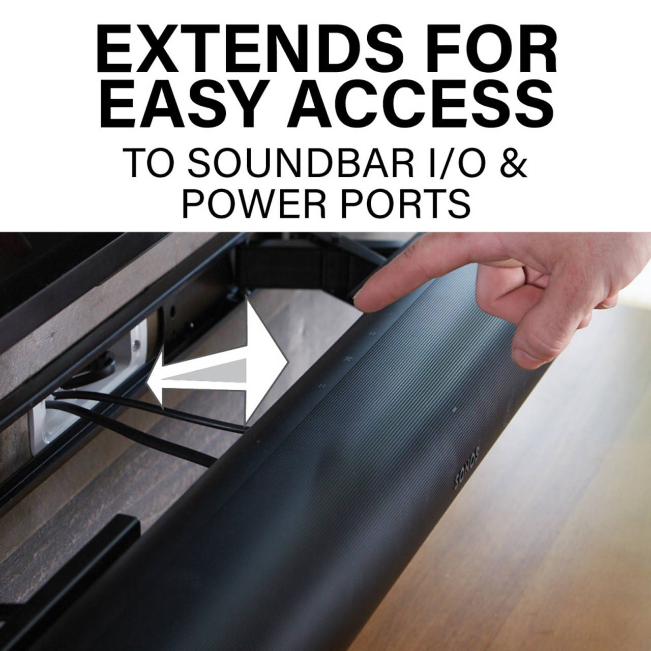 Sanus WSSAWM1 Extendable Soundbar Wall Mount For Sonos Arc