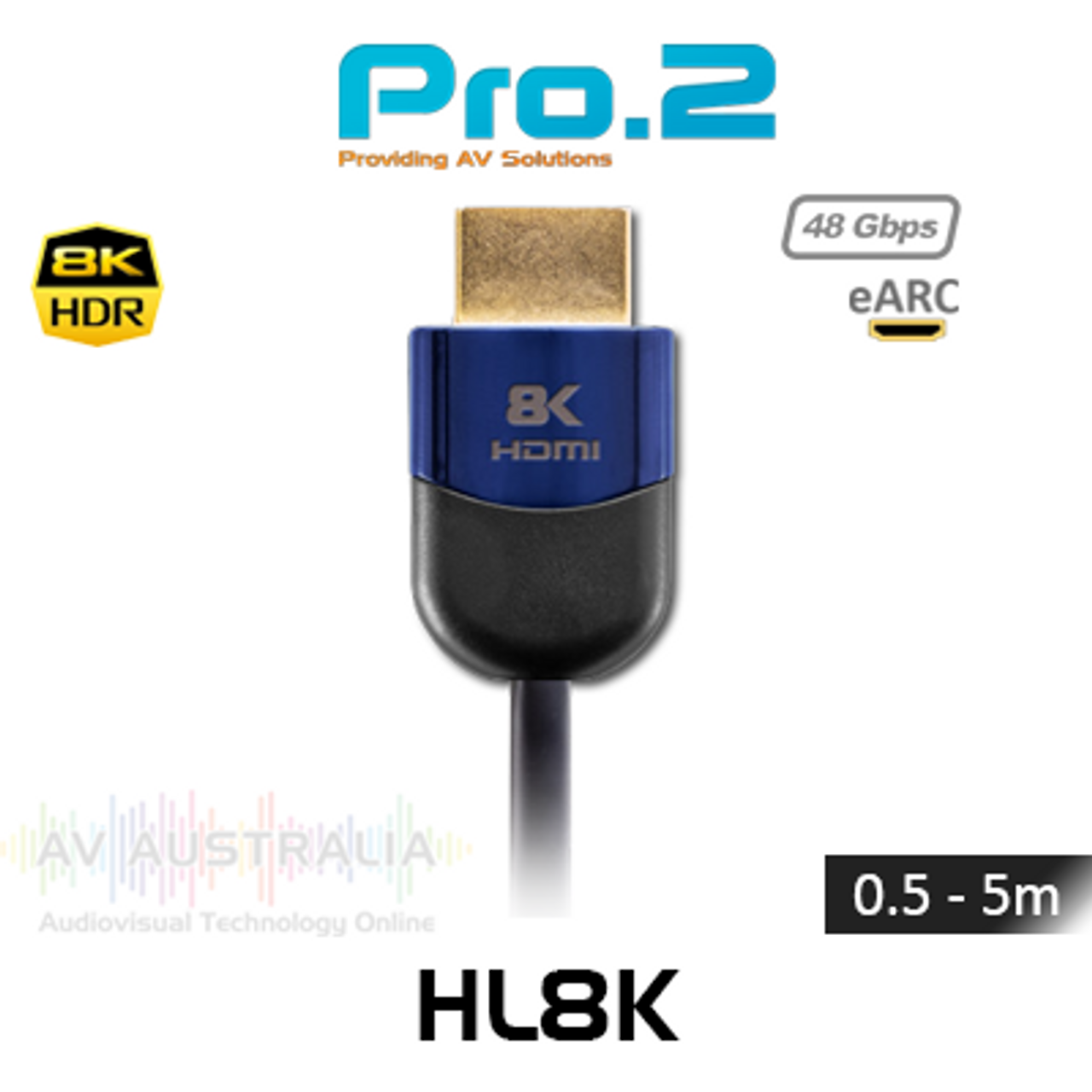 IN-AKUSTIK fibre optique HDMI 2.1 Pro 8K/48Gbps (2m) - Câbles HDMI 