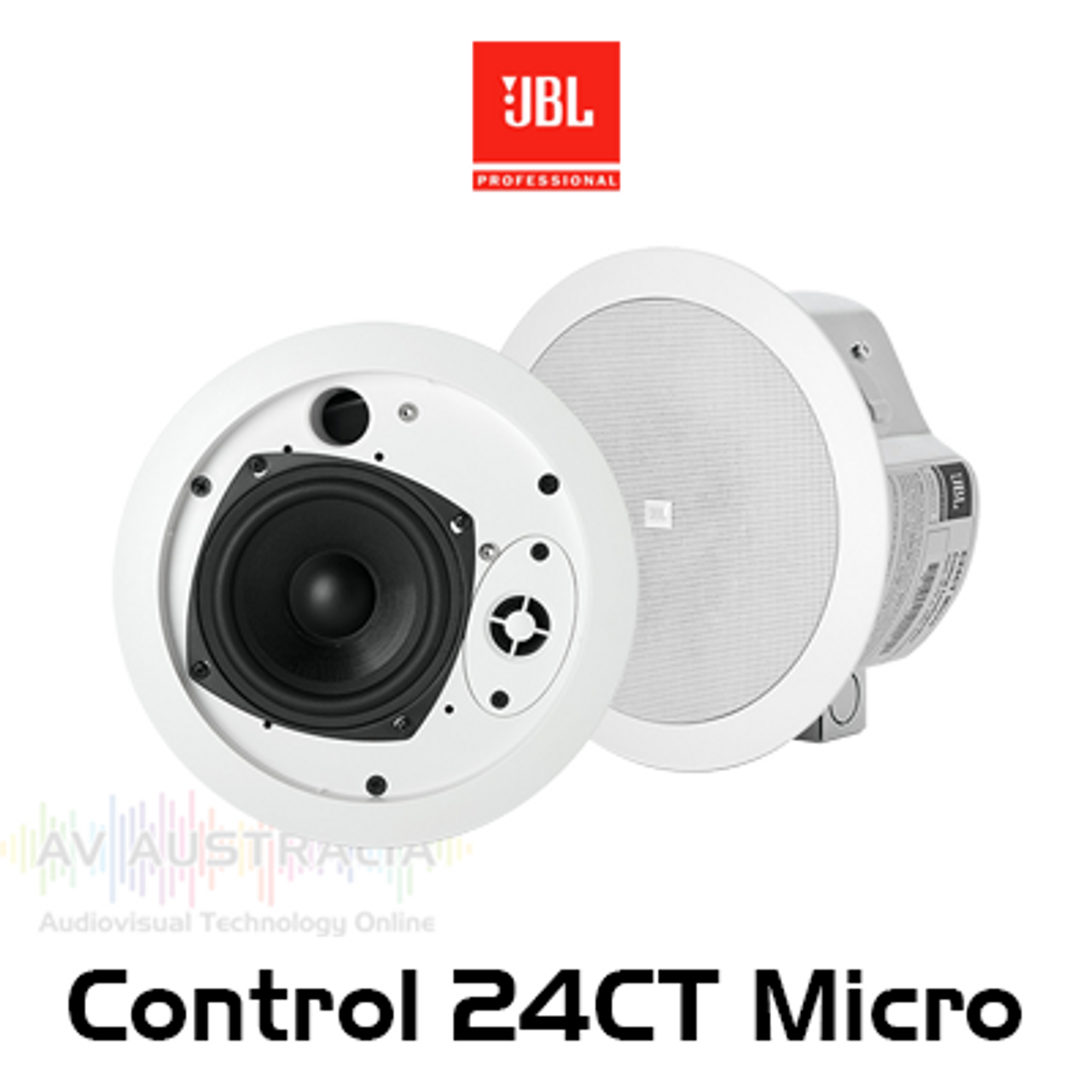 JBL Control 24CT Micro 4.5" 70/100V Shallow Depth Background Music In-Ceiling Loudspeakers (Pair)