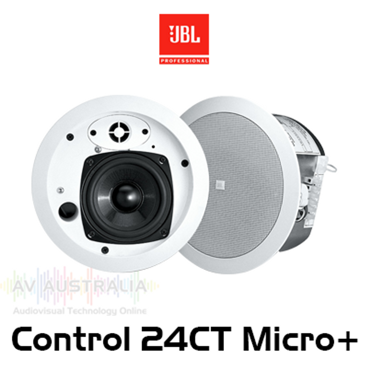 JBL Control 24CT Micro Plus 4.5" 70/100V Shallow Depth Background Music In-Ceiling Loudspeakers (Pair)