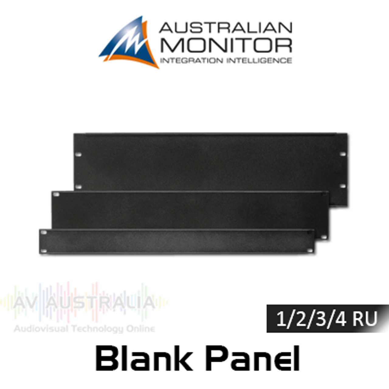 Australian Monitor 19" Rack 1/2/3/4RU Blank Panel