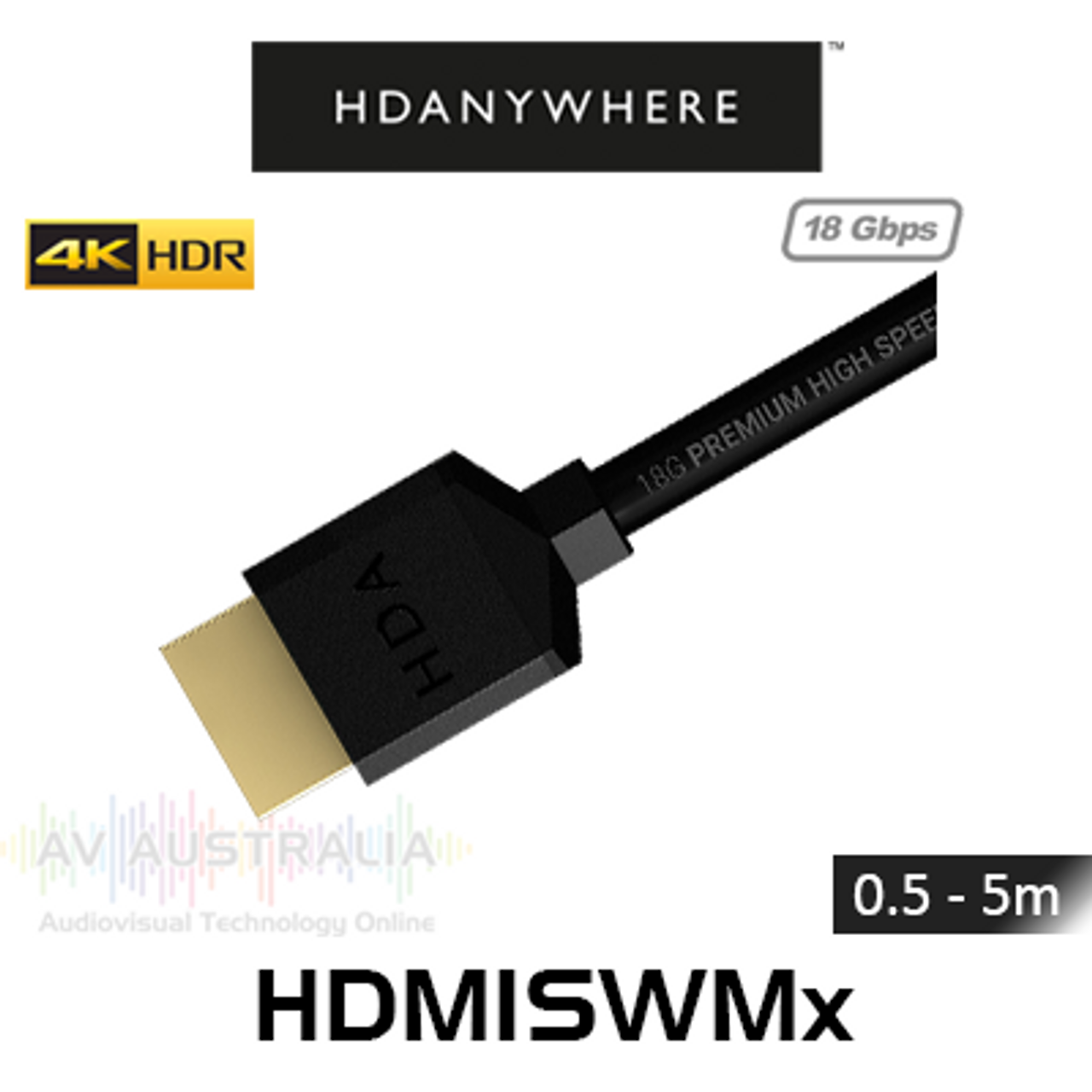 HDAnywhere Slimwire Max 4K 18Gbps HDMI Cables (0.5-5m)