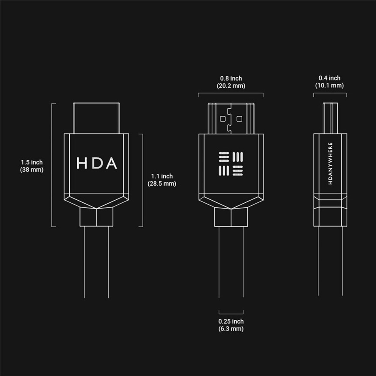 HDAnywhere Slimwire Max 8K 48Gbps HDMI Cables (0.5-4m)