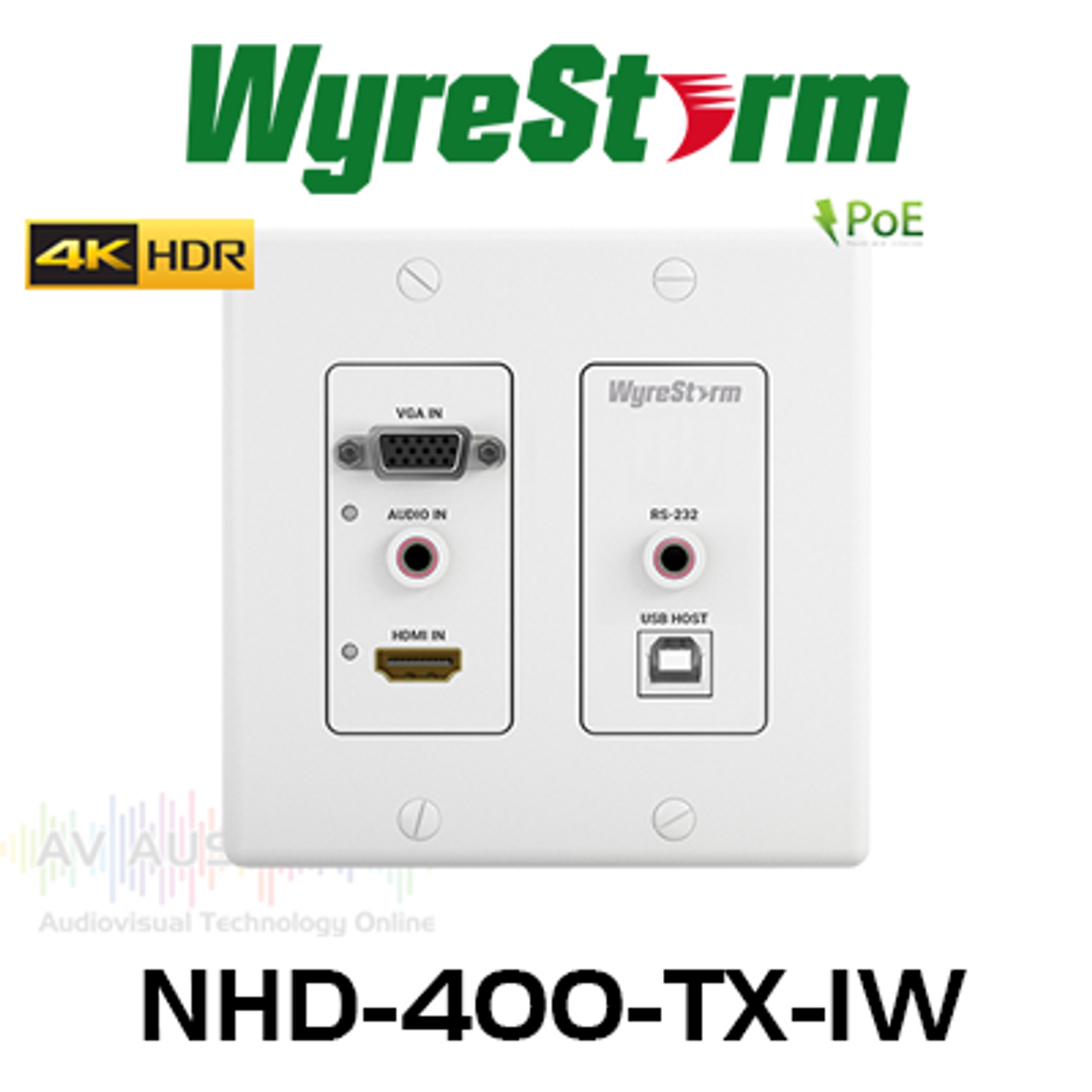 WyreStorm NetworkHD 400 In-Wall 4K HDR AV Over IP JPEG 2000 PoE Encoder