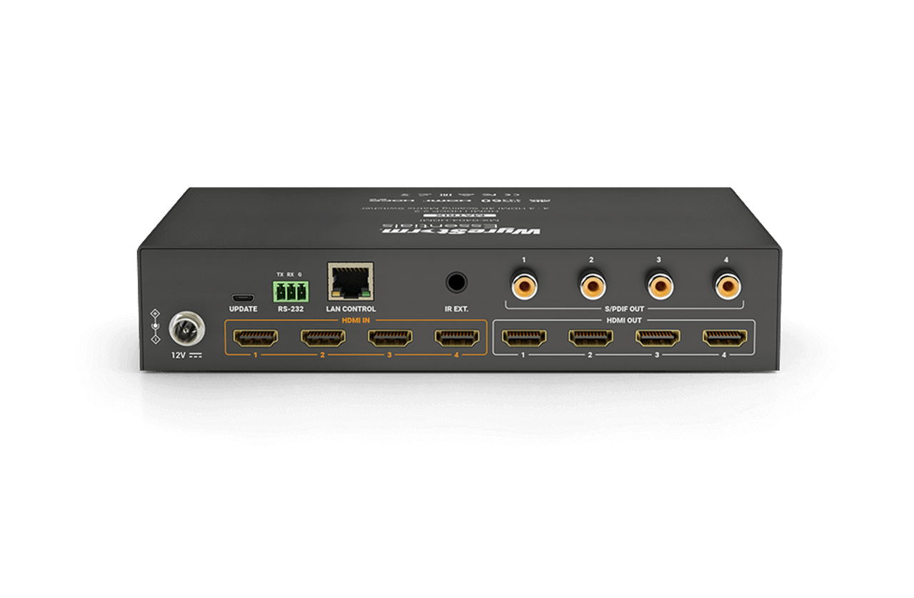 WyreStorm 4x4 4K60 HDR HDMI Matrix Switcher with Scaler