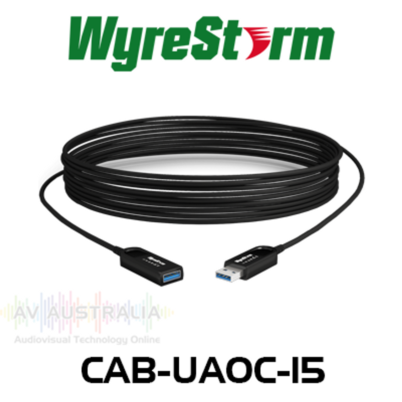 WyreStorm 15m USB 3.2 Gen2 10Gbps Active Optical Extension Cable