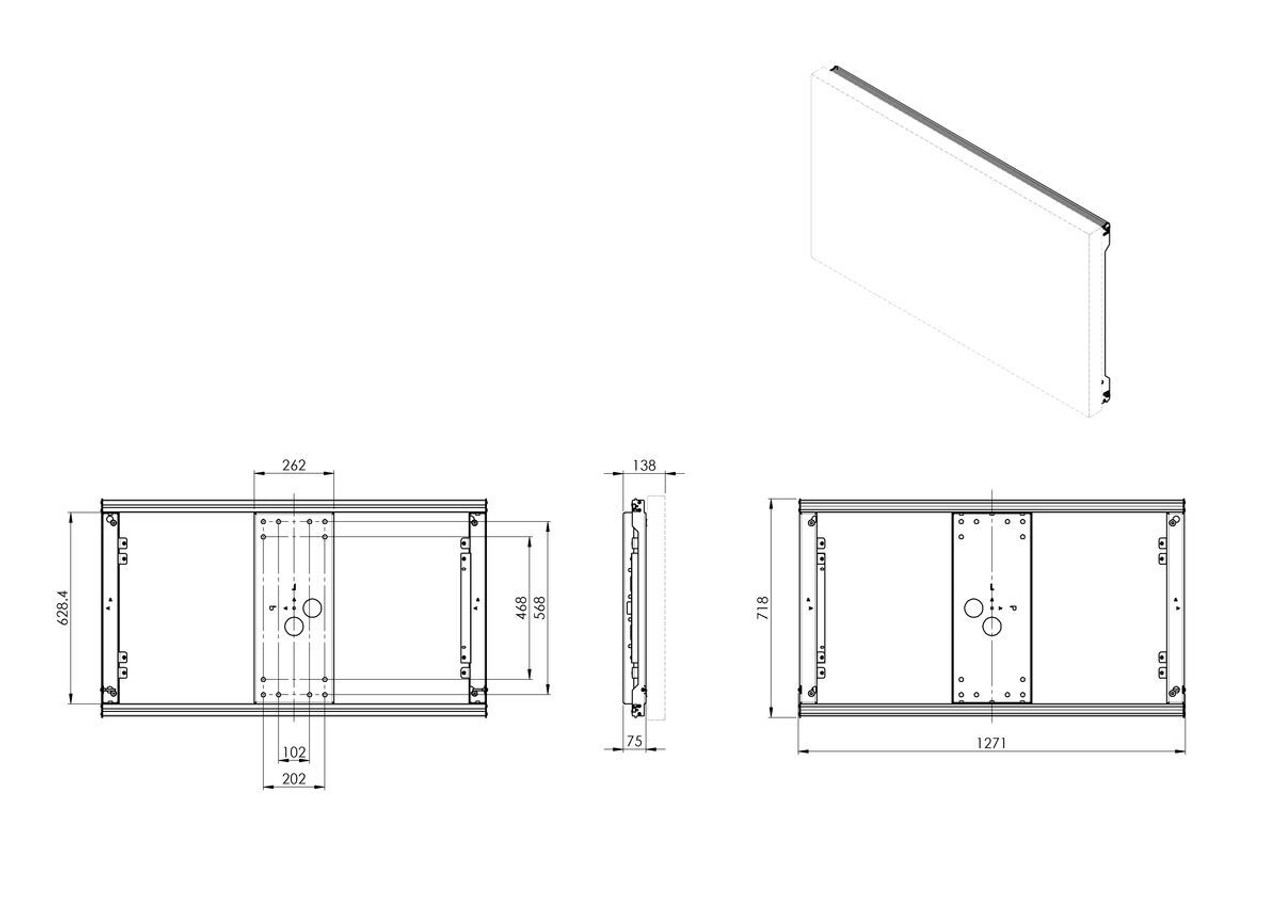 Vogels POW160x Outdoor Display Fixed Wall Mount For LG XE4F