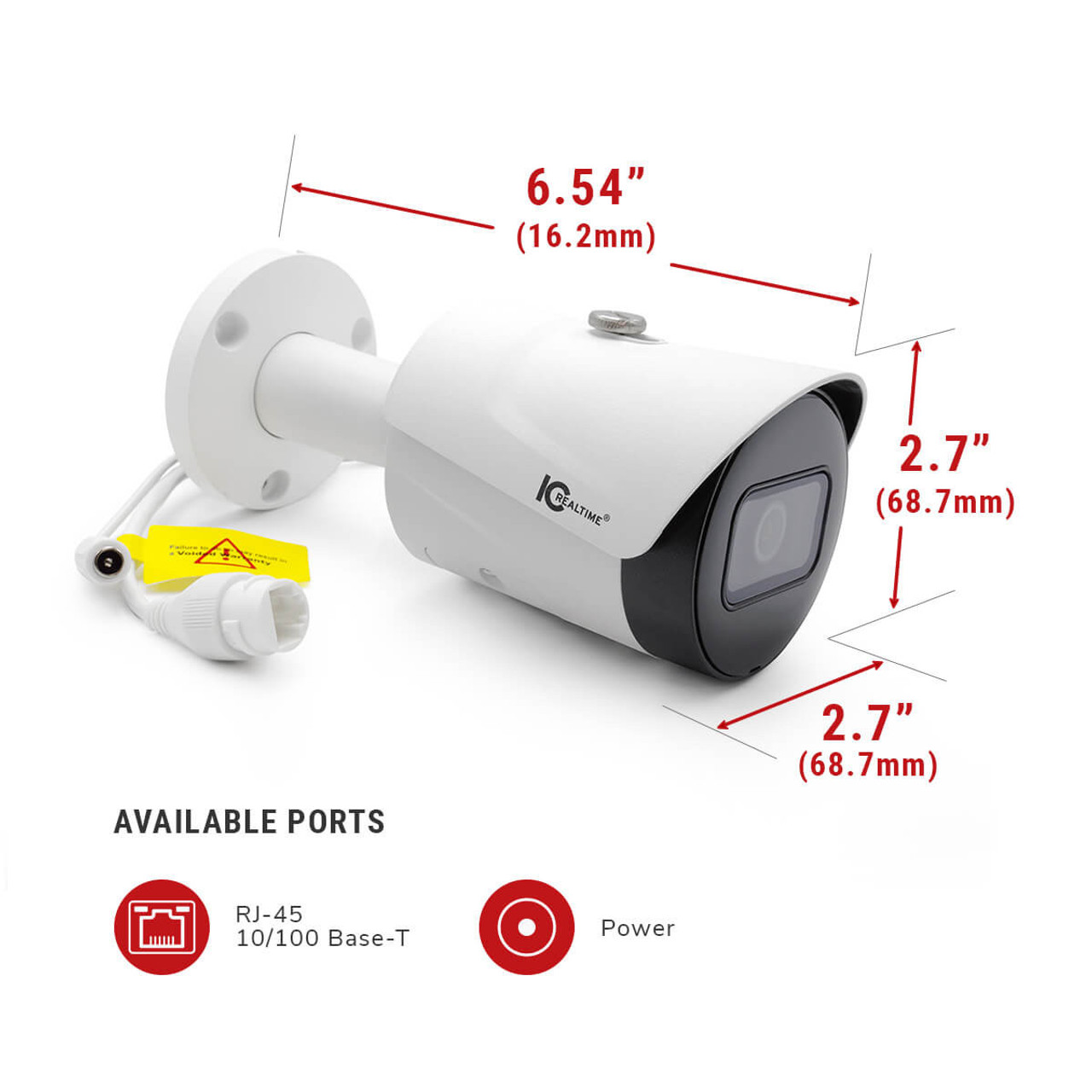 IC Realtime Edge 2MP 1080P 2.8mm Lens Outdoor PoE Mini Bullet Network Camera