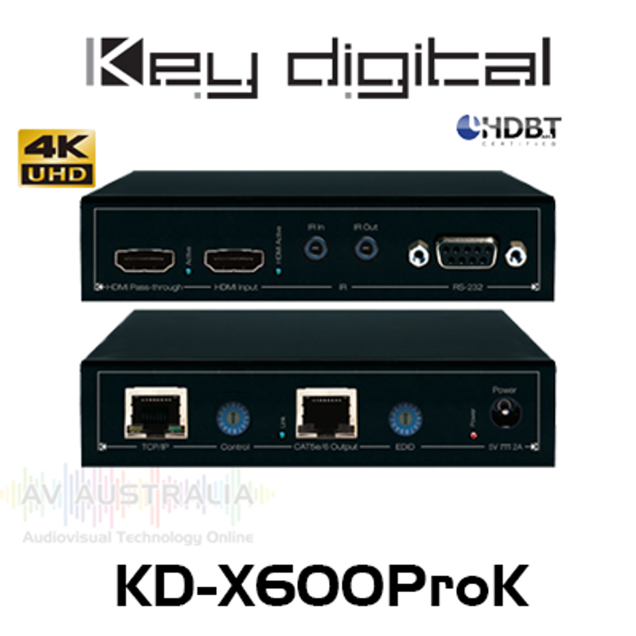 Key Digital KD-X600PROK 4K HDMI HDBaseT Extender Kit (76m)