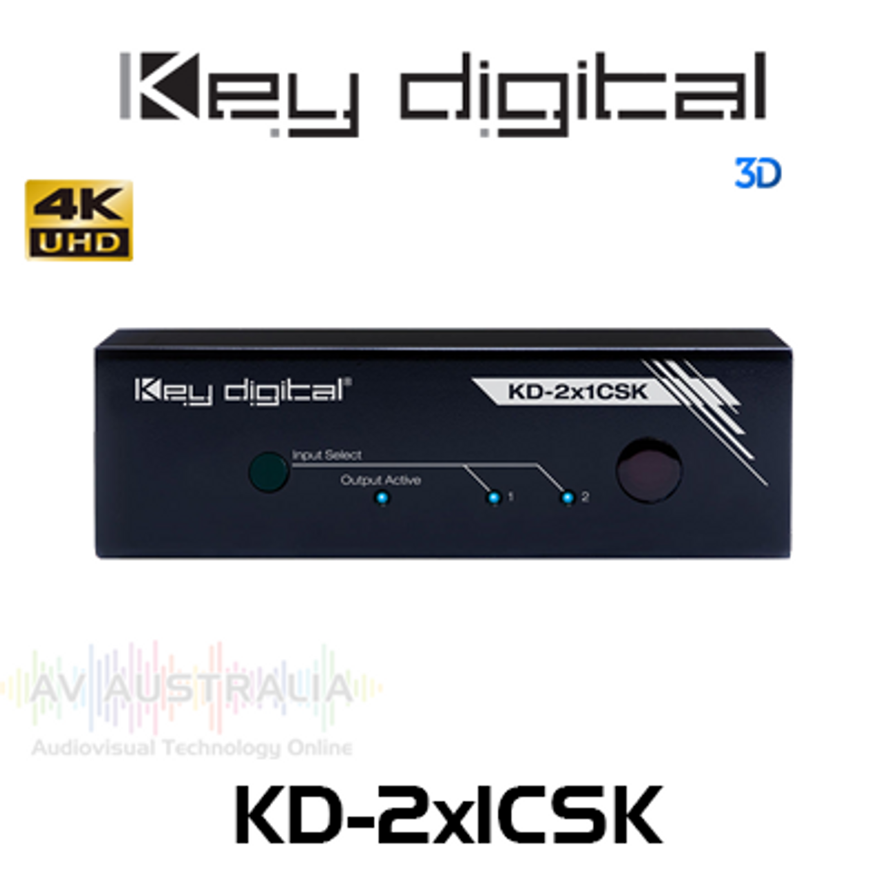 Key Digital KD-2x1CSK 2-Way 4K HDMI Switch
