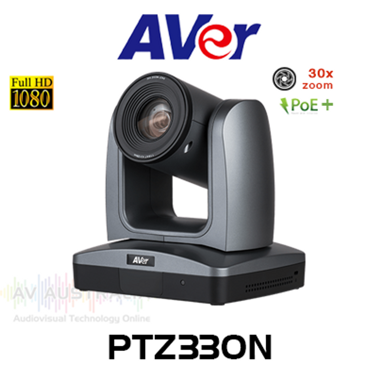 Aver PTZ330N Professional Full HD 30x Optical PoE+ PTZ Conference Camera with NDI