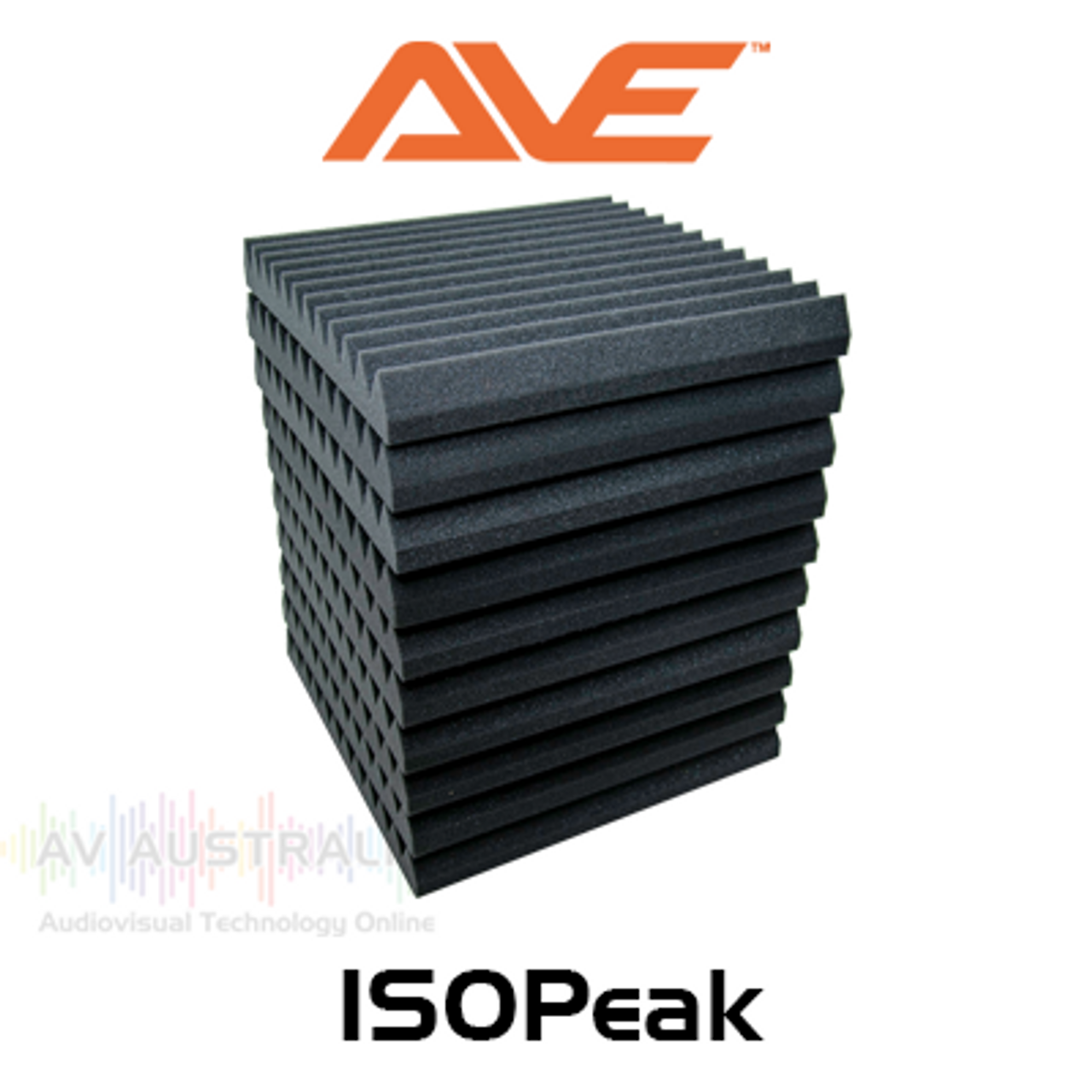 AVE ISOPeak 40 x 40cm Wave Acoustic Foam (10 Pack)