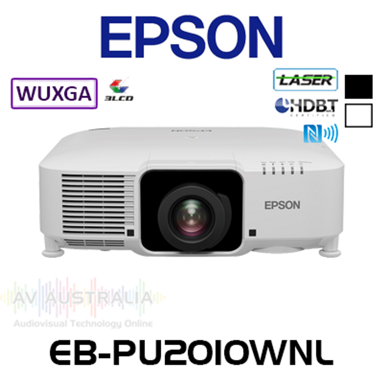 Epson EB-PU2010W WUXGA 4K Enhancement 10,000 Lumens HDBaseT Laser Installation Projector