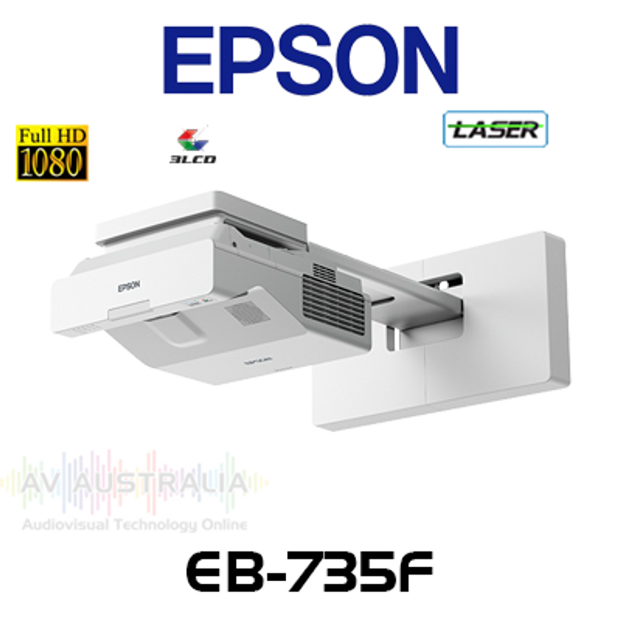 Epson EB-735F Full HD 3600 Lumens Ultra Short Throw Laser Projector