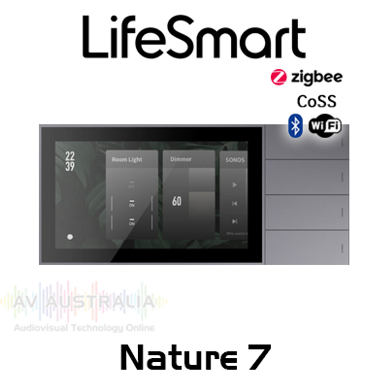 LifeSmart Nature 7" Smart Control Touch Panel With 4 Scene Buttons