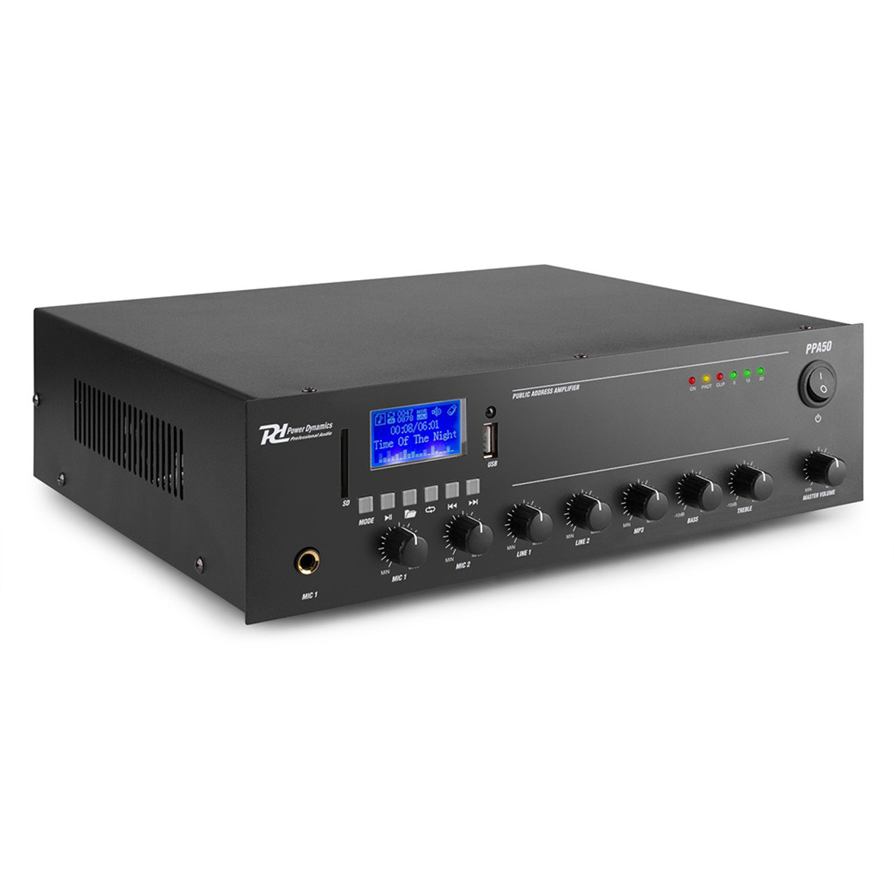Power Dynamics 30/50W 100V Installation Amplifier With MP3 Player