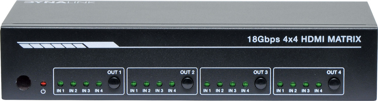 Dynalink 4x4 4K60 HDMI 2.0 18Gbps Matrix Switcher