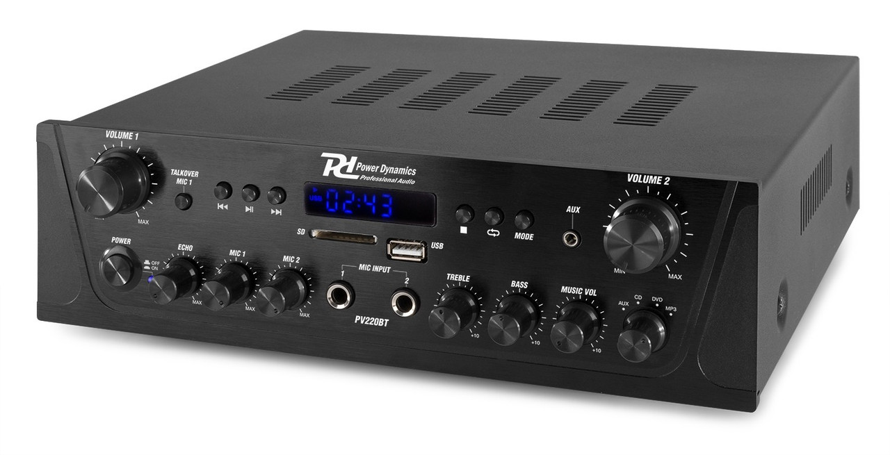 Power Dynamics PV220BT 2 x 50W Audio Amplifier System