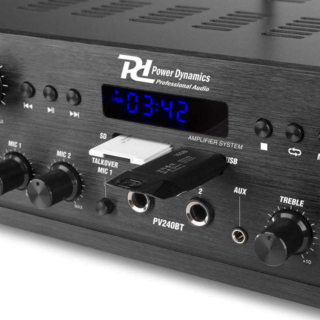 Power Dynamics PV240BT 4 x 50W Audio Amplifier System