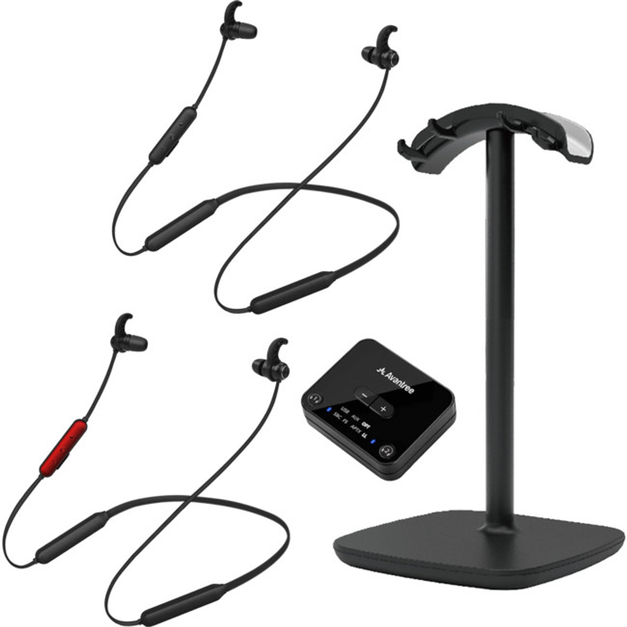 Avantree HT41866 Dual Low Latency Bluetooth 5.0 In-Ear Headphones & Transmitter Set For TV
