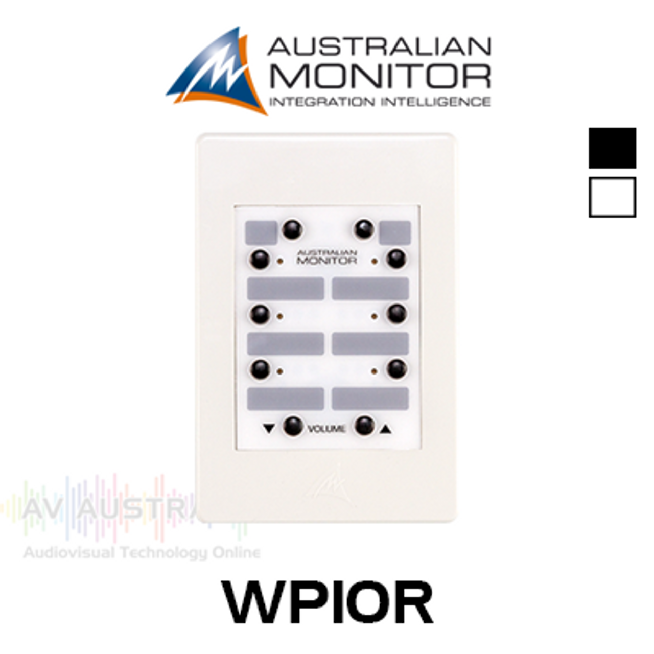 Australian Monitor WP10R  8 Button & Volume Control Wall Panel For ZONEMIX