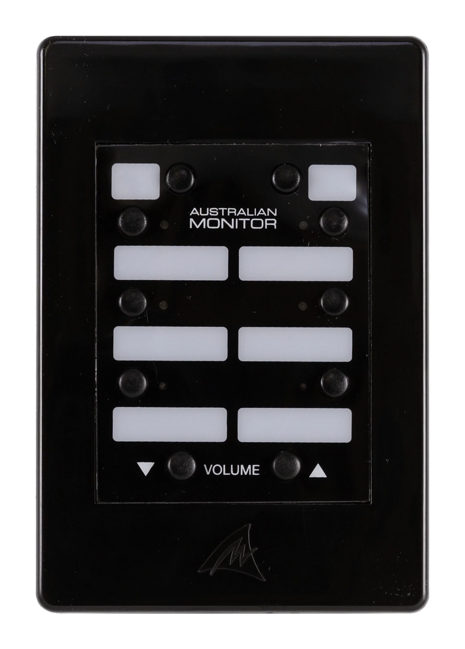 Australian Monitor WP10R  8 Button & Volume Control Wall Panel For ZONEMIX