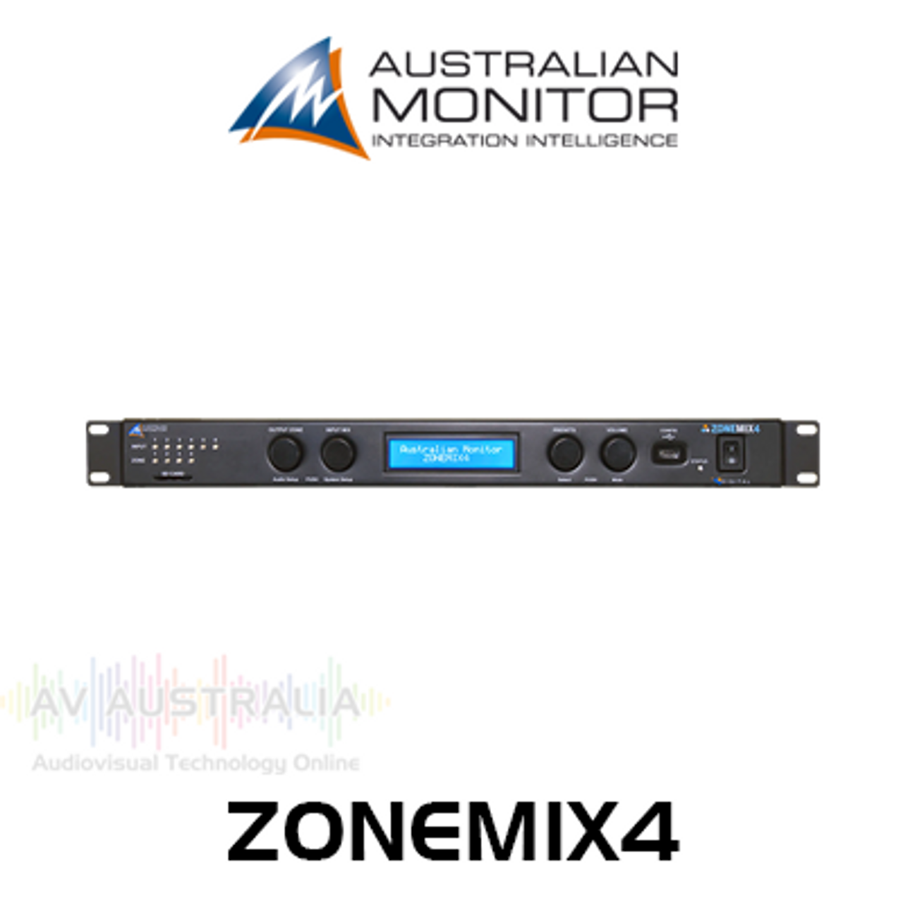 Australian Monitor ZONEMIX4 4 Zone Mixer and Paging System