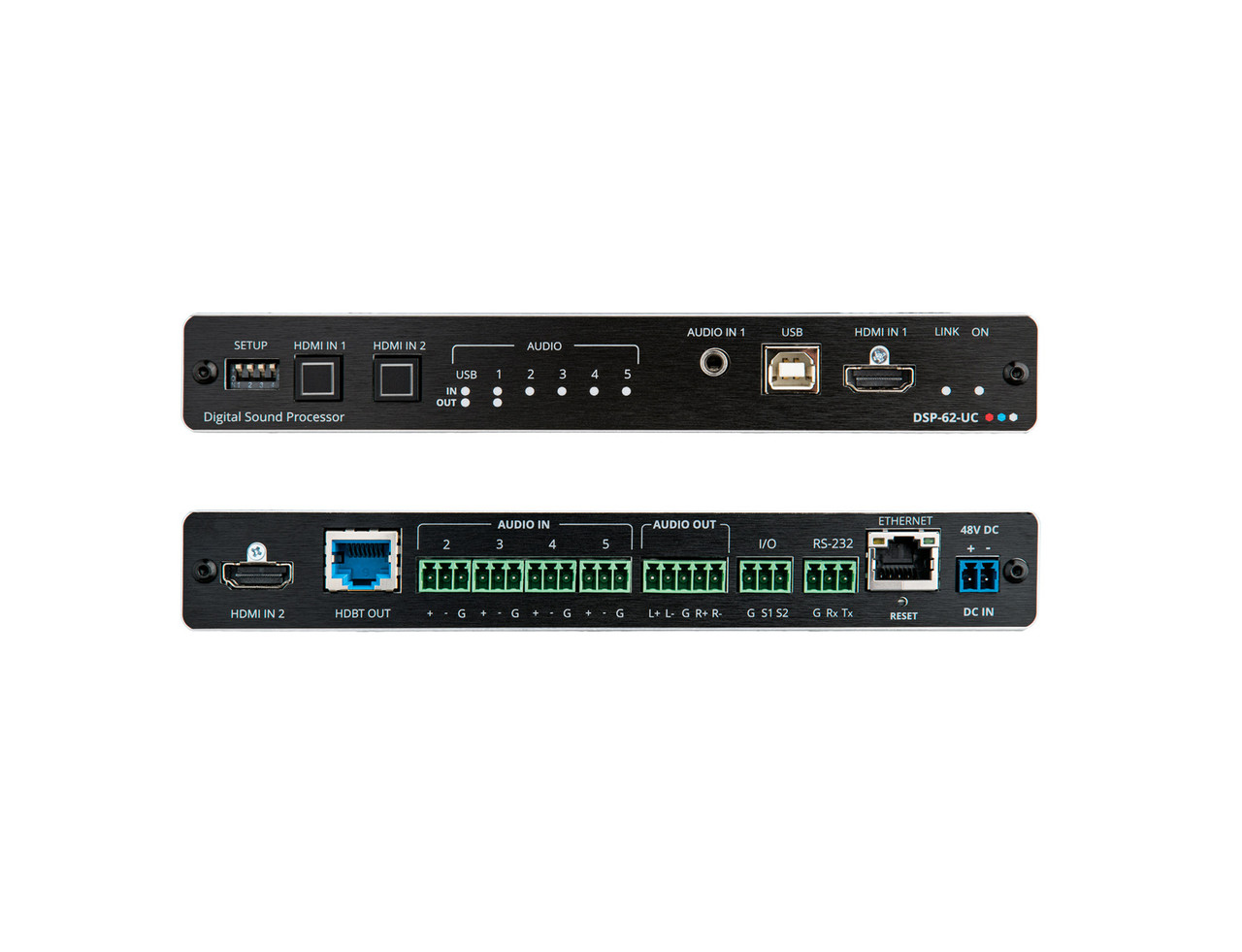 Kramer DSP-62-UC 6x2 PoE Audio Matrix DSP with HDMI Switcher, AEC & HDBaseT