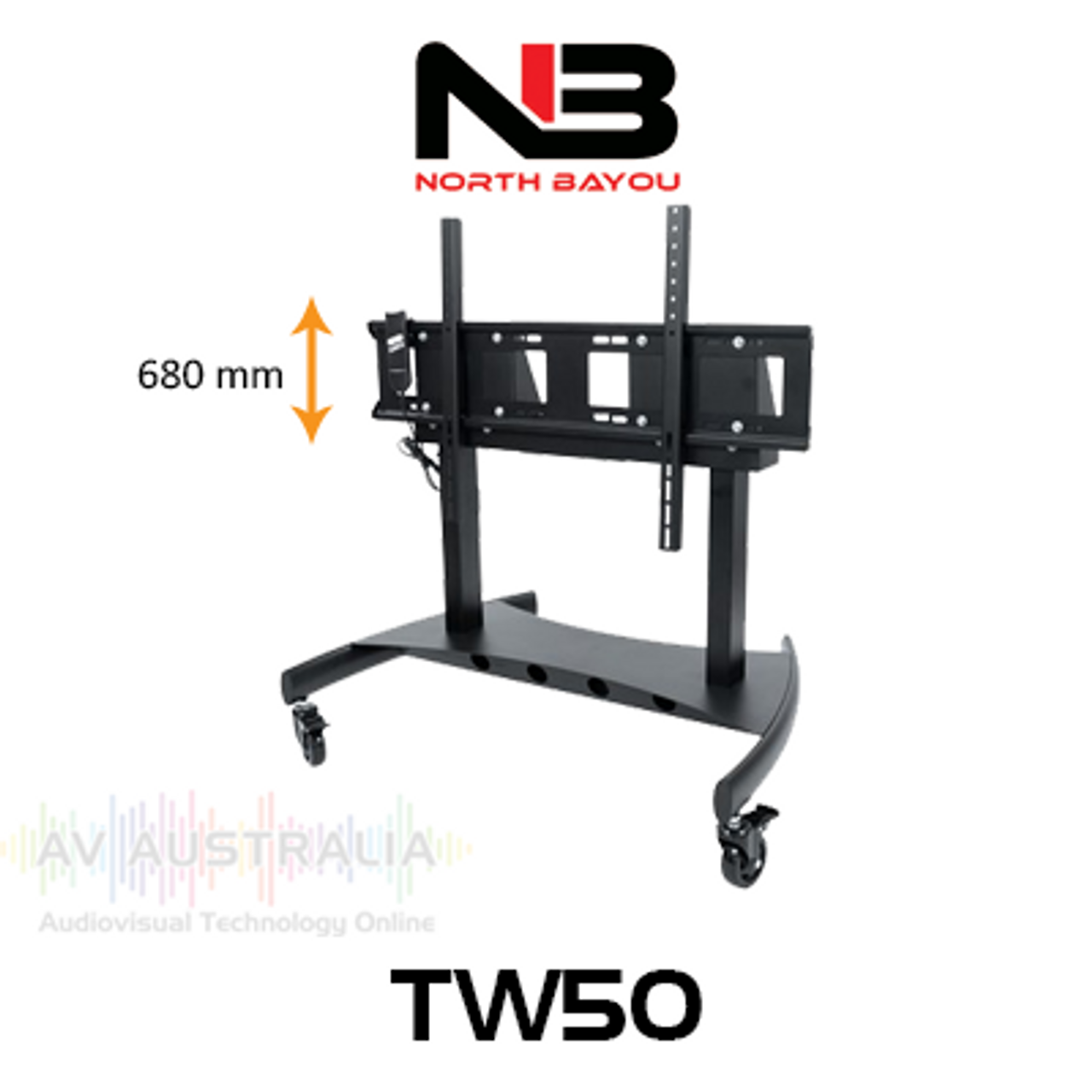 NB TW50 40"-50" Motorised Height Adjustable Mobile TV Trolley (100kg Max)