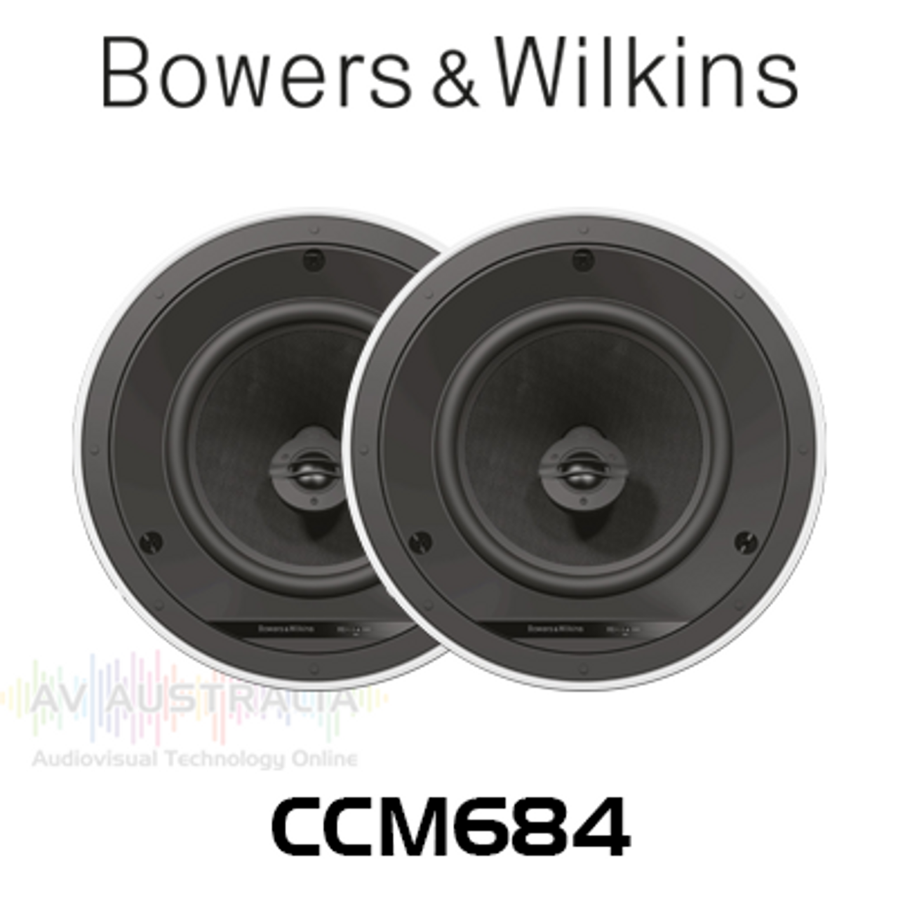Bowers & Wilkins CCM684 8" Glassfibre In-Ceiling Speakers (Pair)