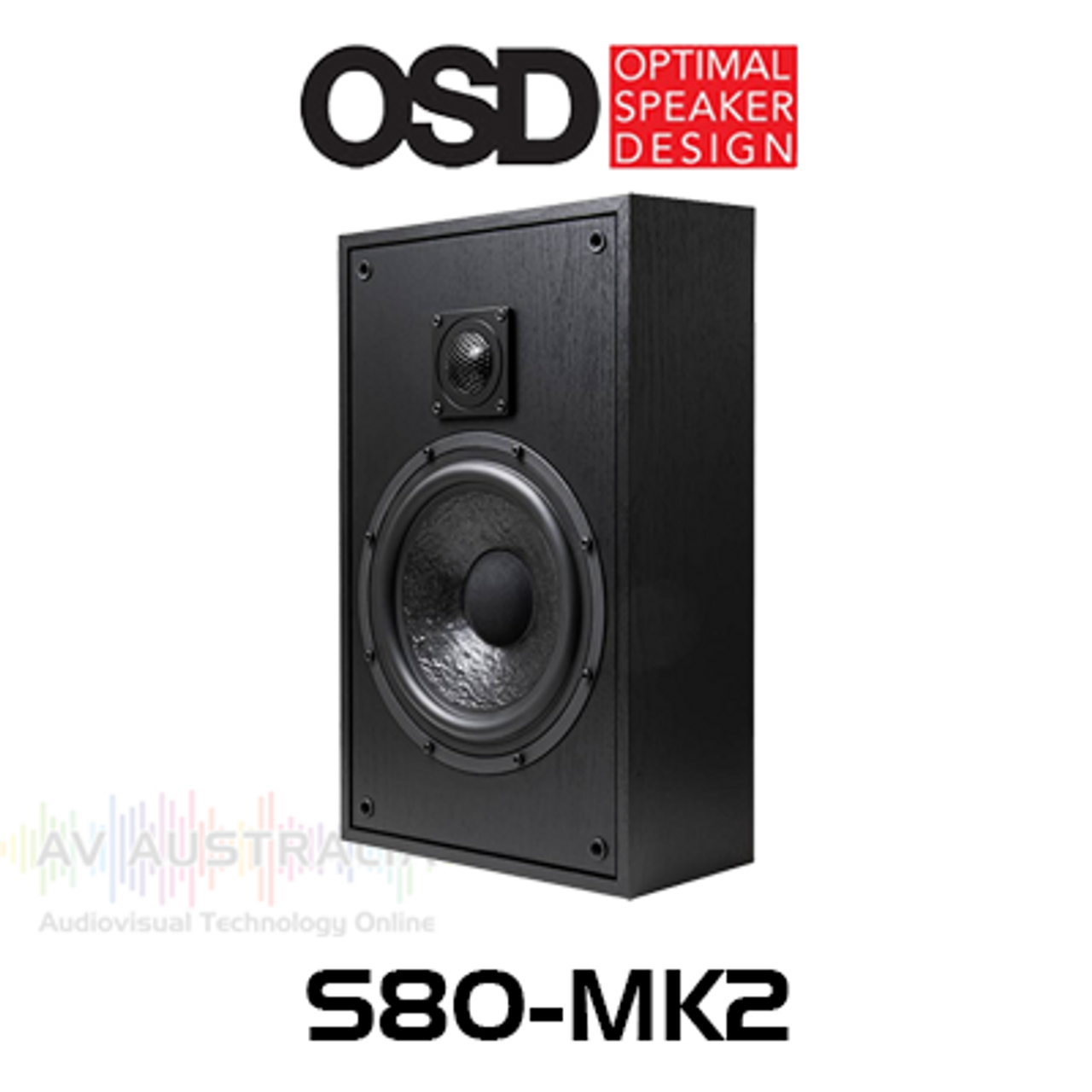 OSD Black S80-MK2 8" Wood Fiber On-Wall Home Theatre Speaker (Each)