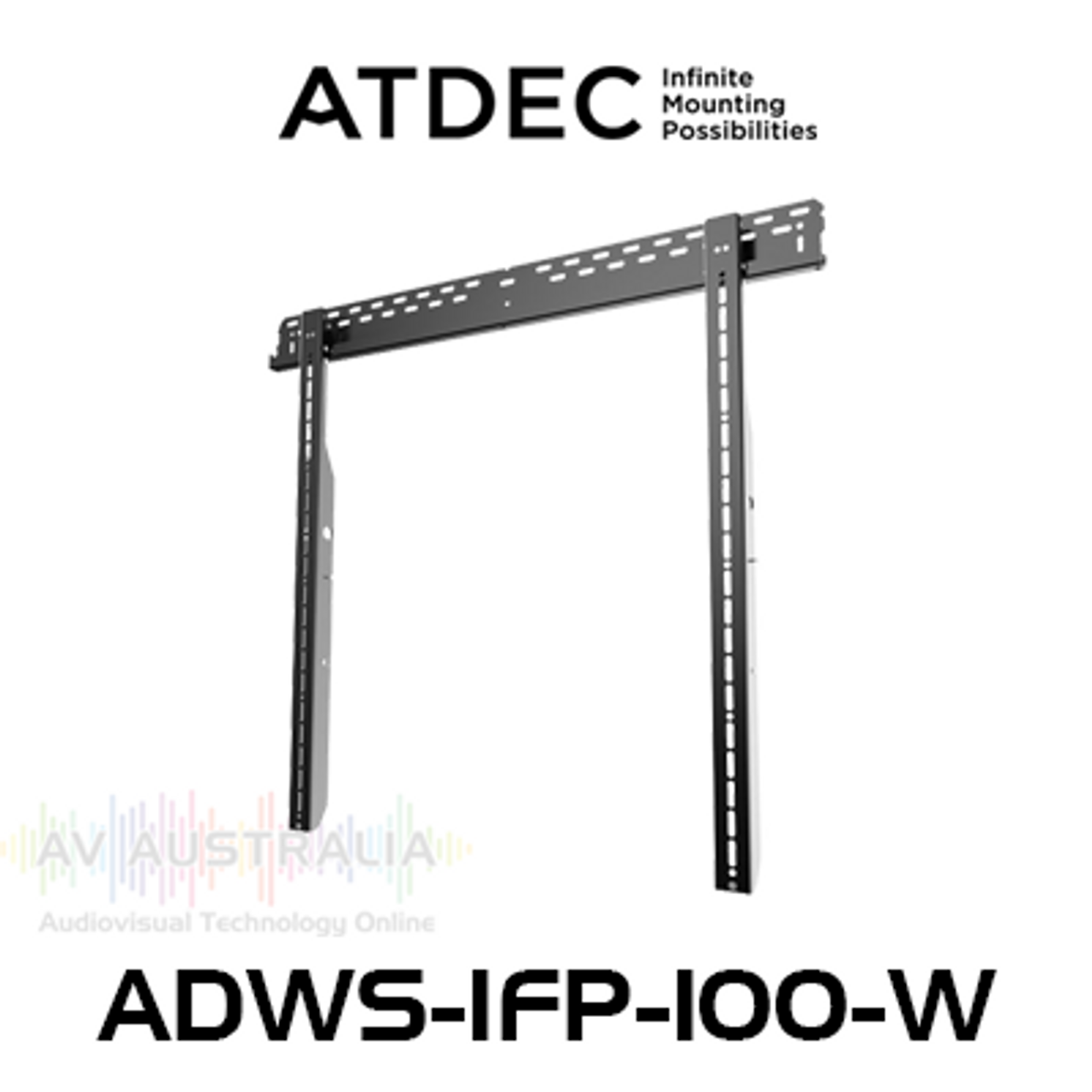 Atdec ADWS-1FP-100-W 900x800mm VESA Low Profile Large Fixed Display Wall Mount (165kg Max)