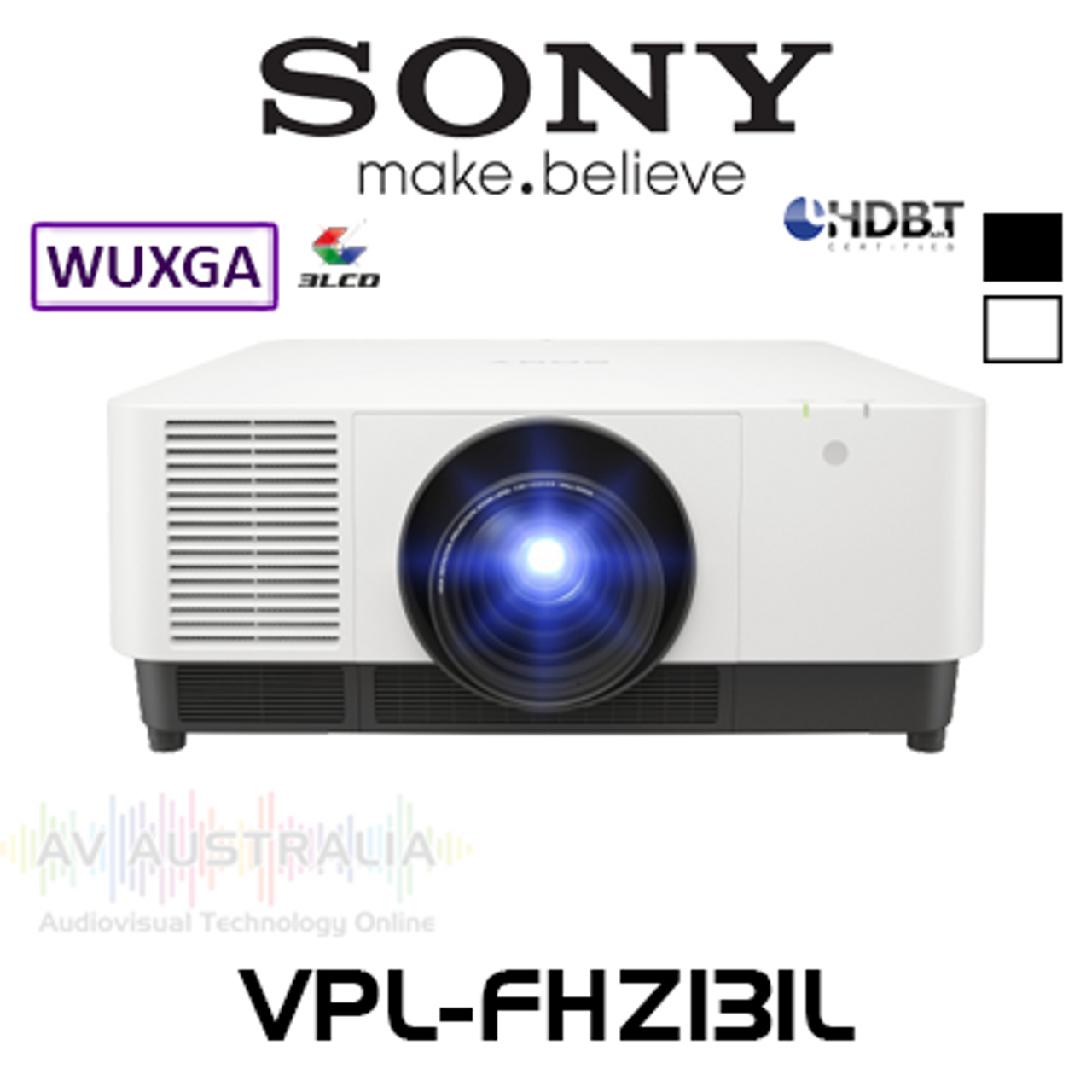 Sony VPL-FHZ131L WUXGA 13,000 Lumens High Brightness HDBaseT Professional 3LCD Laser Projector