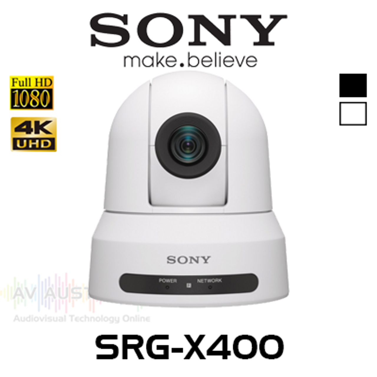Sony SRG-X400 Full HD / 4K PTZ IP Camera with 30x Zoom & NDI