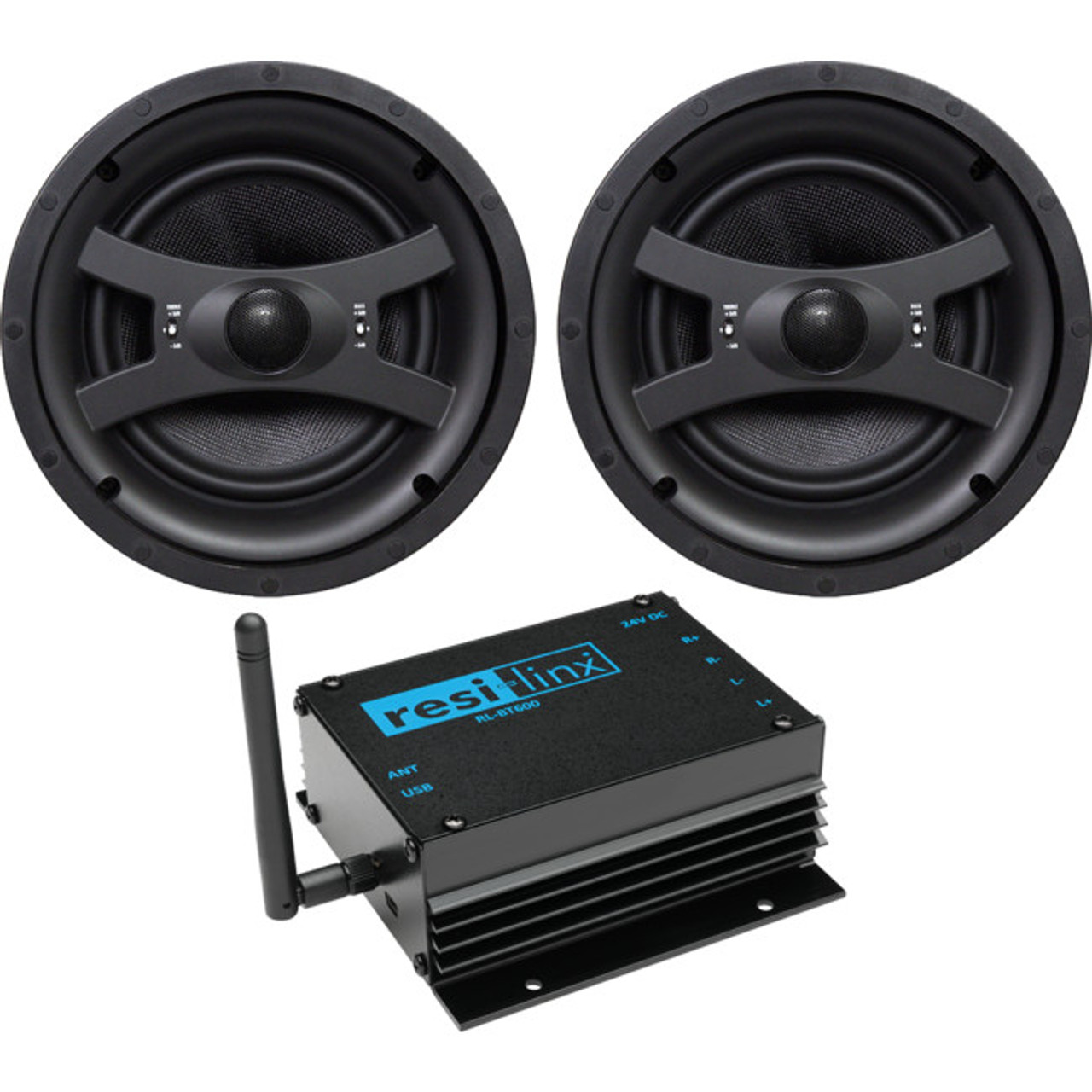 Resi-Linx RLBT800 8" In-Ceiling Speakers With 50W Bluetooth Stereo Amplifier