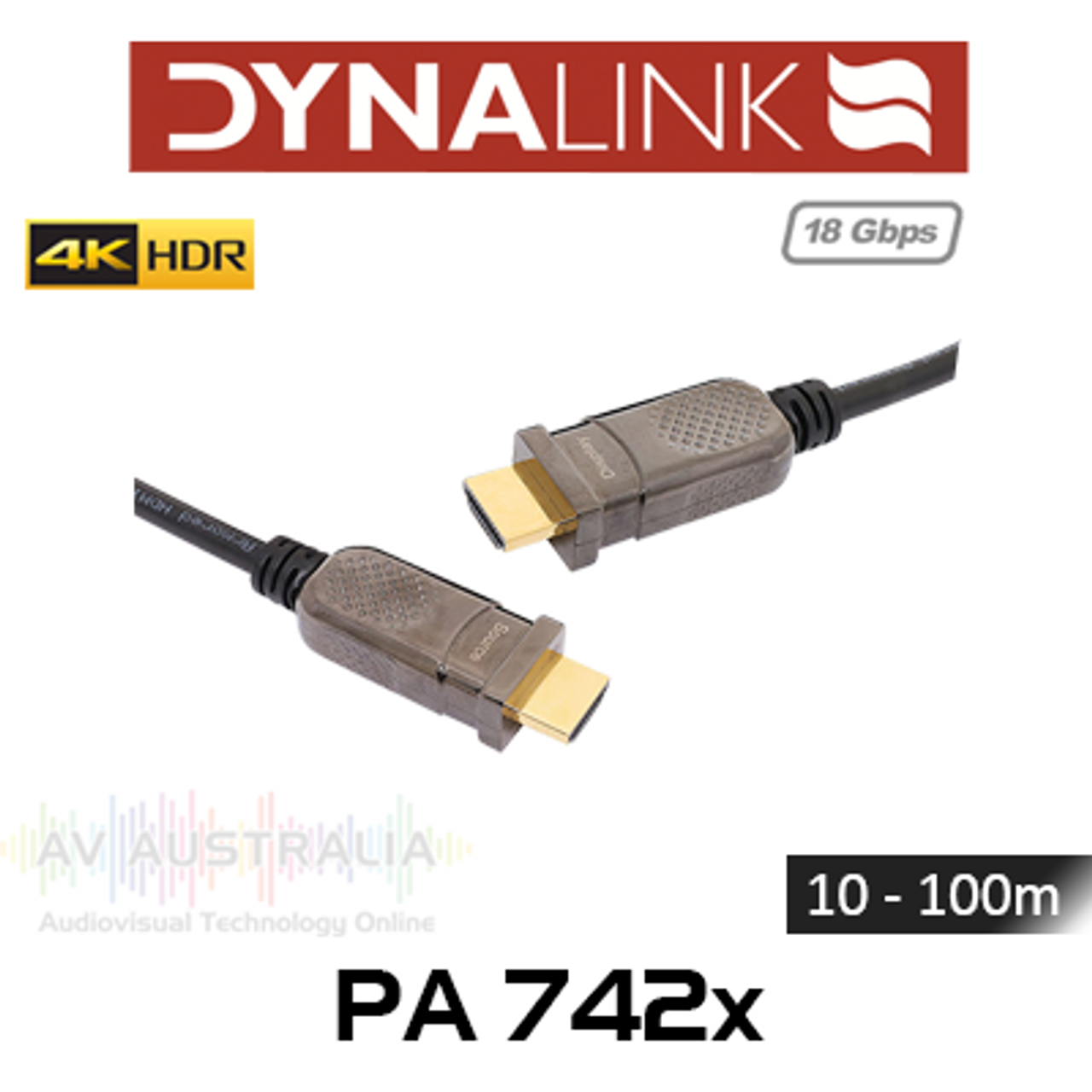 Dynalink 4K HDR10 18Gbps Reinforced Active Optical HDMI 2.0 Cable (10 - 100m)