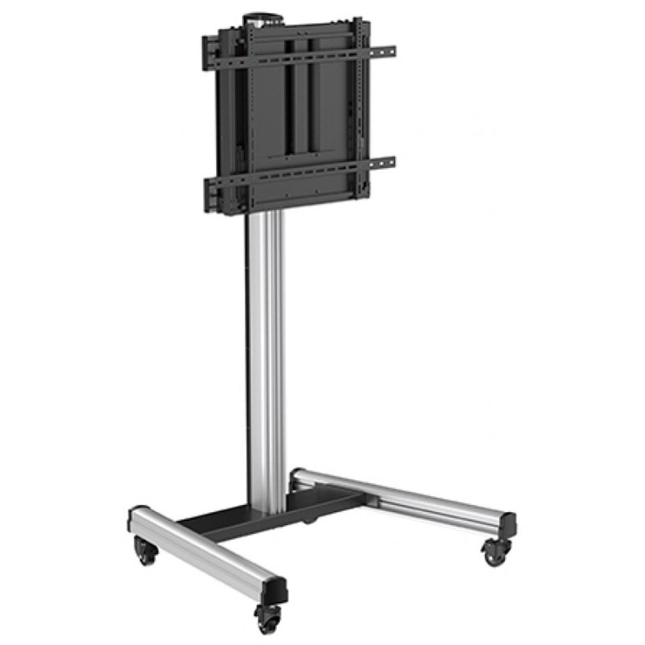 Quantum Sphere 55"-75" Heavy Duty Height Adjustable Mobile AV Trolley With Counterbalanced Design (60kg Max)