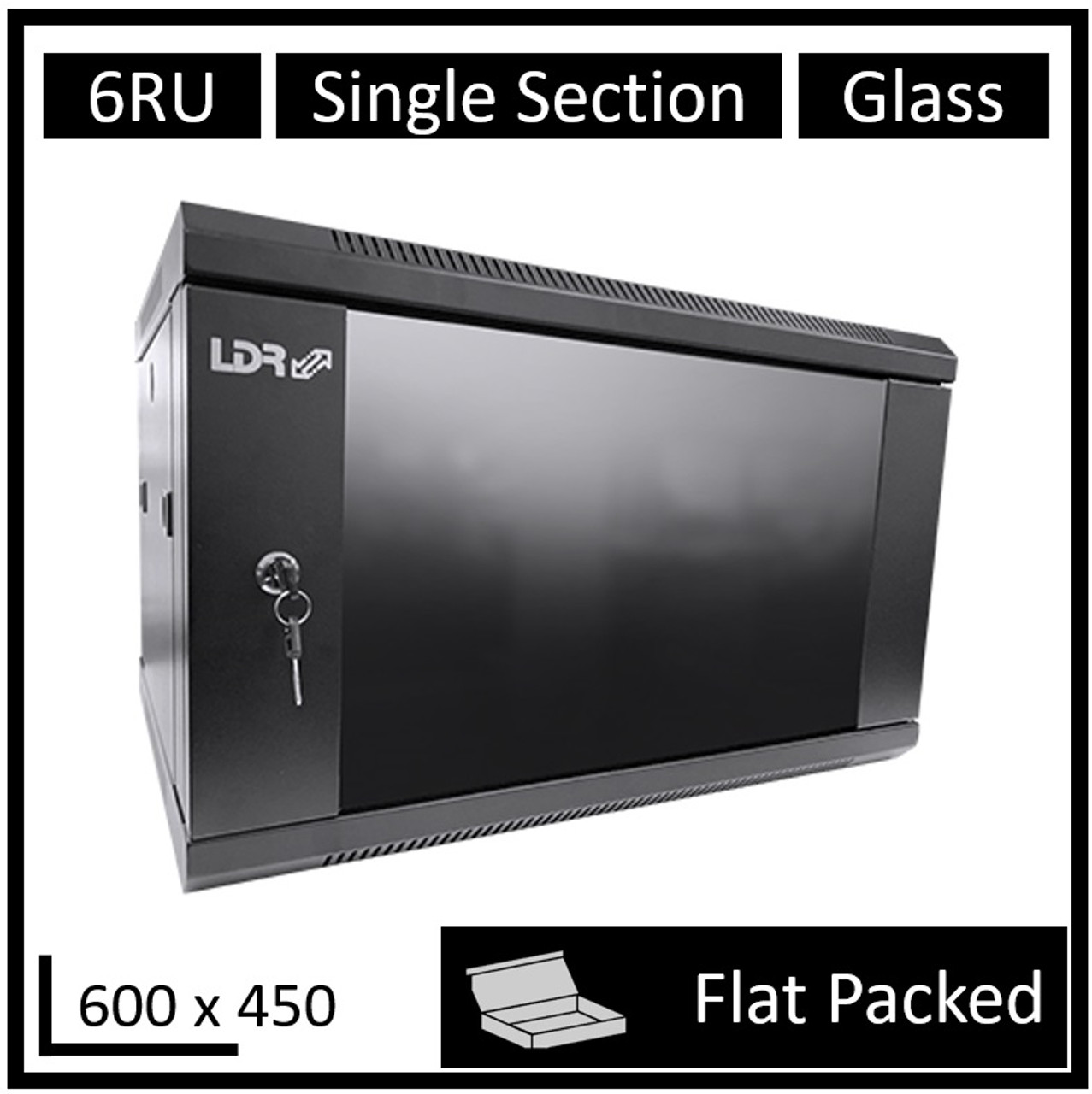 LDR SS450 600x450mm Wall Mount Cabinets (6U, 18U)