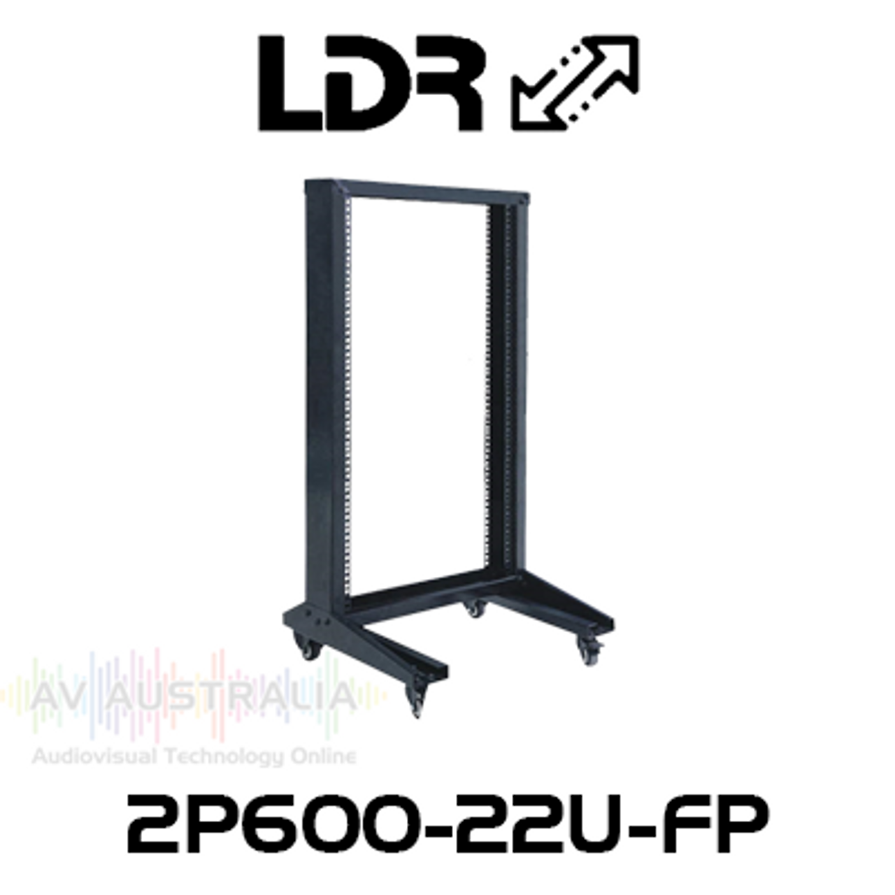 LDR 2P600 22RU 2-Post Open Frame Rack